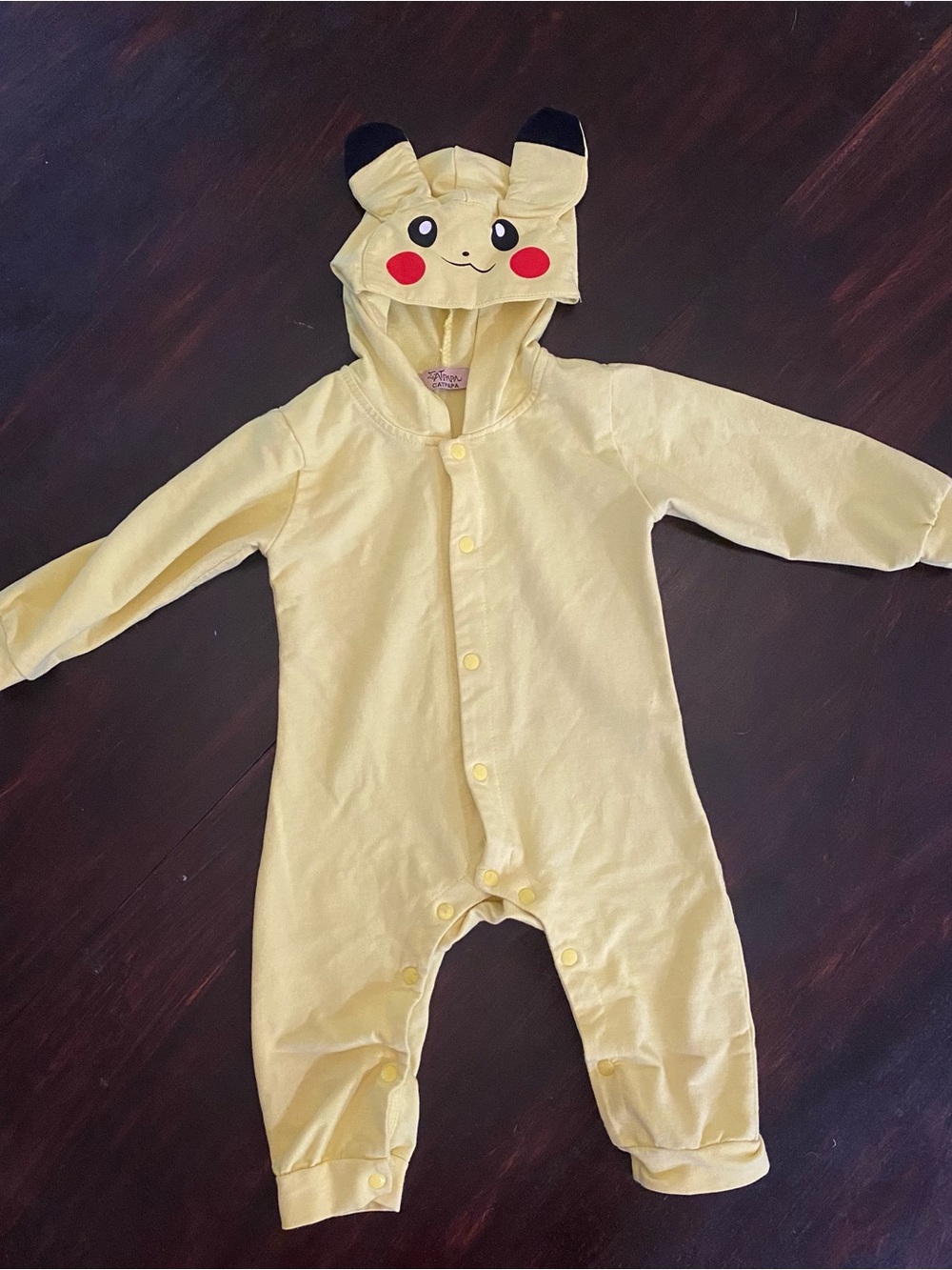 Pokemon Pikachu Hooded Romper / Cosplay Onesie 12-18M